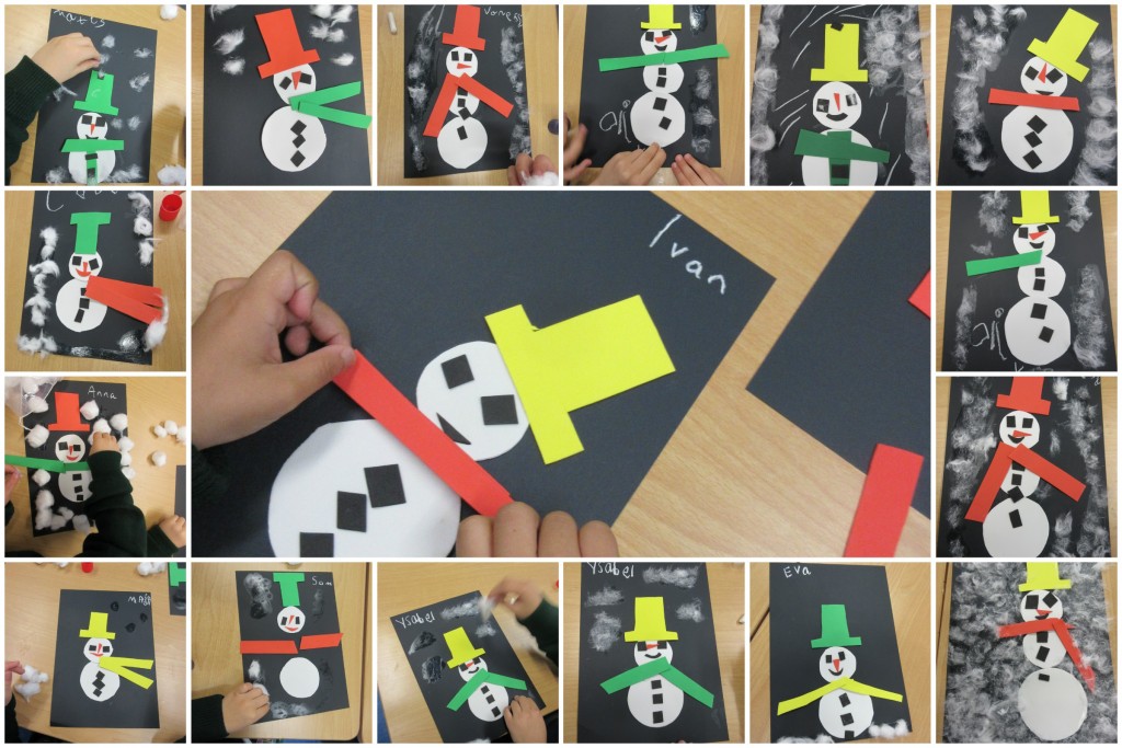 snowman collage